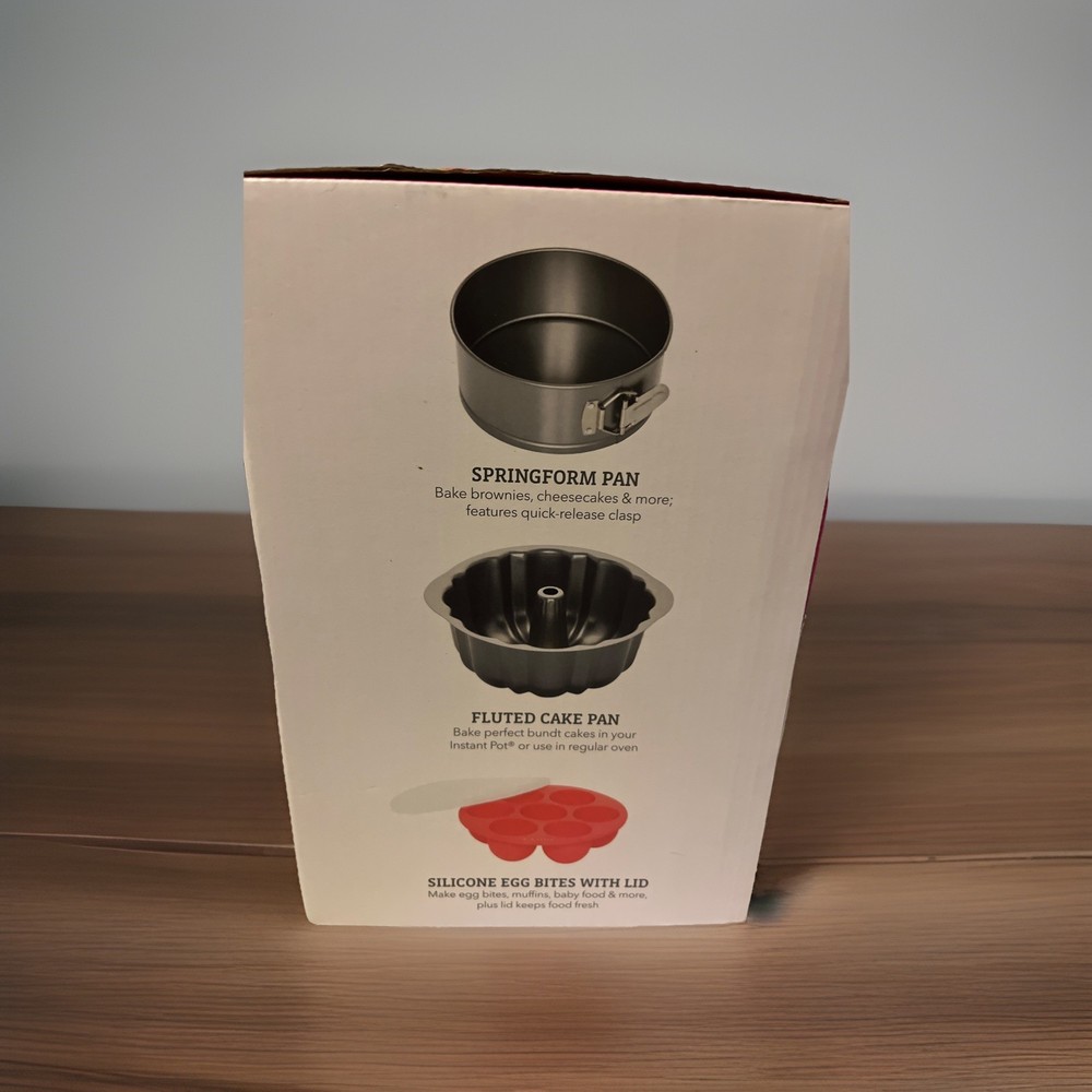 Instant Pot Offical 4-Piece Baking Accessory Set SPRINGFORM Egg Bites FLUTED PAN