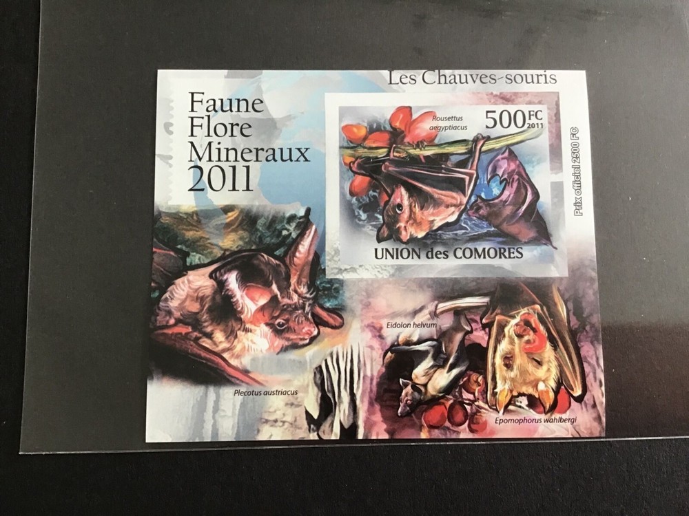Comores 2011 Bats  Mint Never Hinged Imperf Mini Stamp Sheet R38731