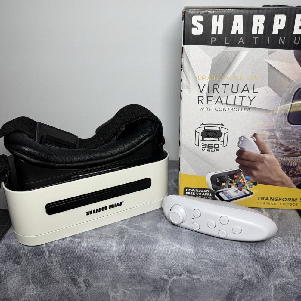 Sharper Image Virtual Reality VR Headset With Controller Platinum Series