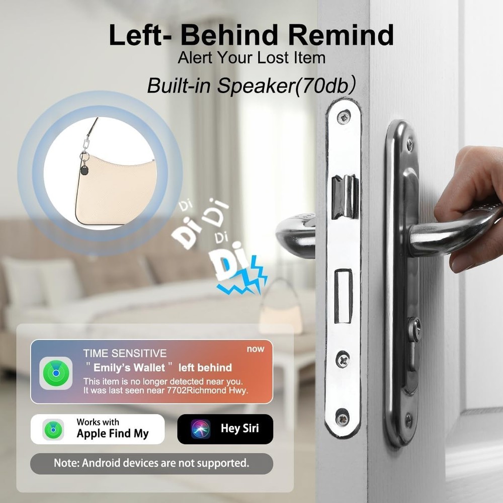 Air Tracker Tags-4 Pack [Apple MFi Certified] - Smart Bluetooth Tracker Tags