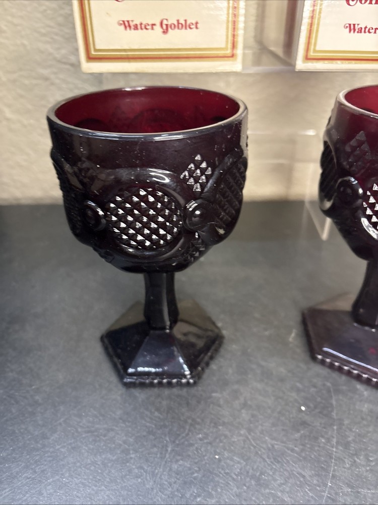 2~Vtg~Avon~The 1876 Cape Cod Collection~Water Goblets