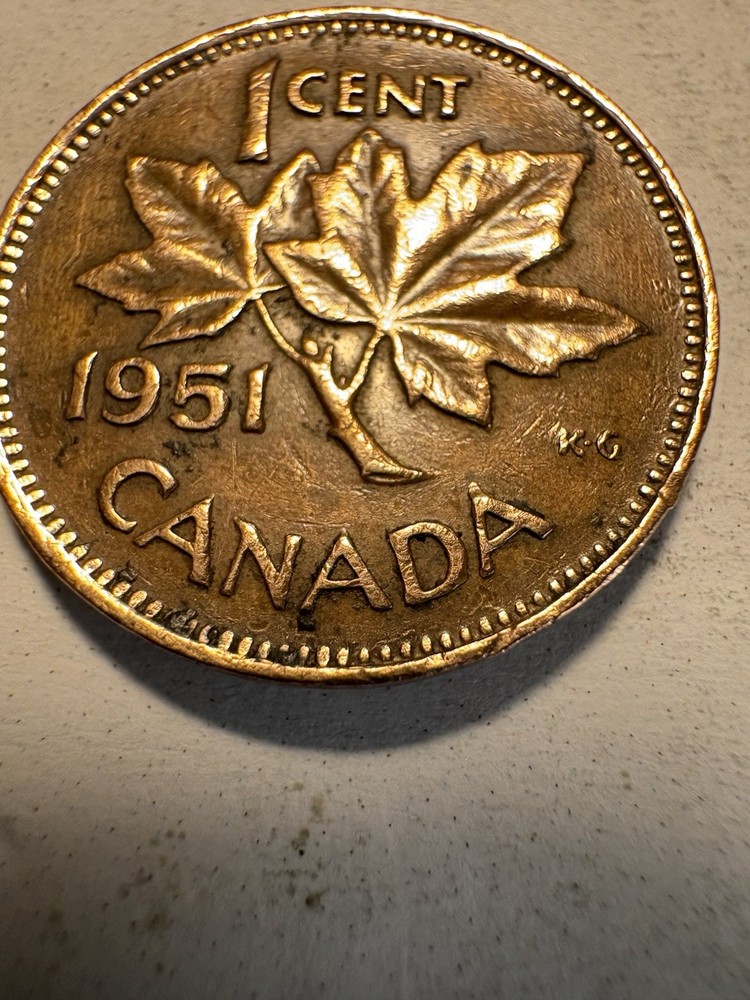 1951 Canadian Leaf Penny