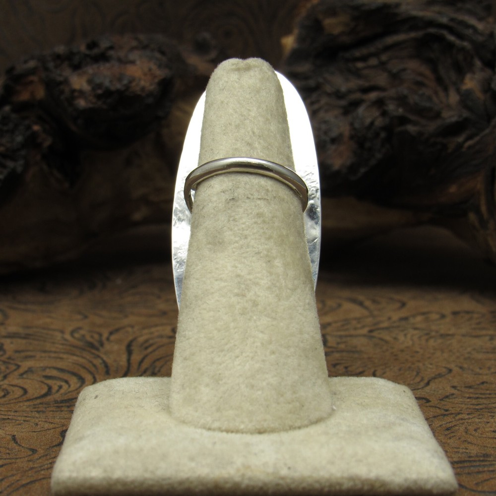 Sterling Silver Long Oval Howlite Ring Size 5.75+