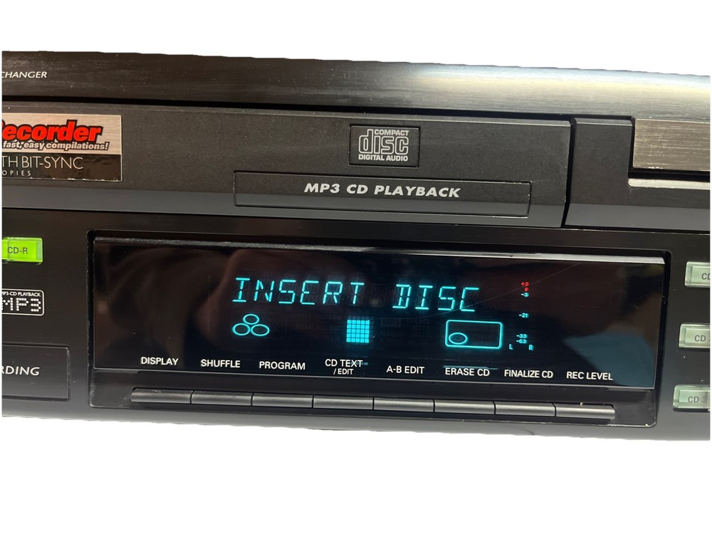 Philips CDR-800 Audio CD Recorder 3-CD Changer No Remote - Tested