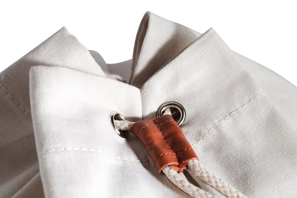 Canvas Duffel Bag - Drawstring, Leather Closure, Shoulder Strap. (2-PACK)