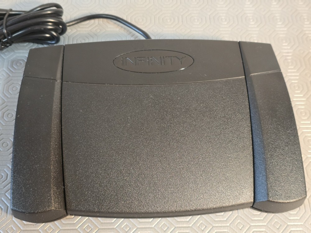 INFINITY IN-USB-2 Foot Pedal Black Untested USB Transcription Switch Wired