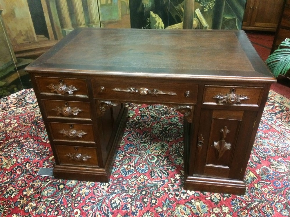 Antique Victorian Partner's Desk
