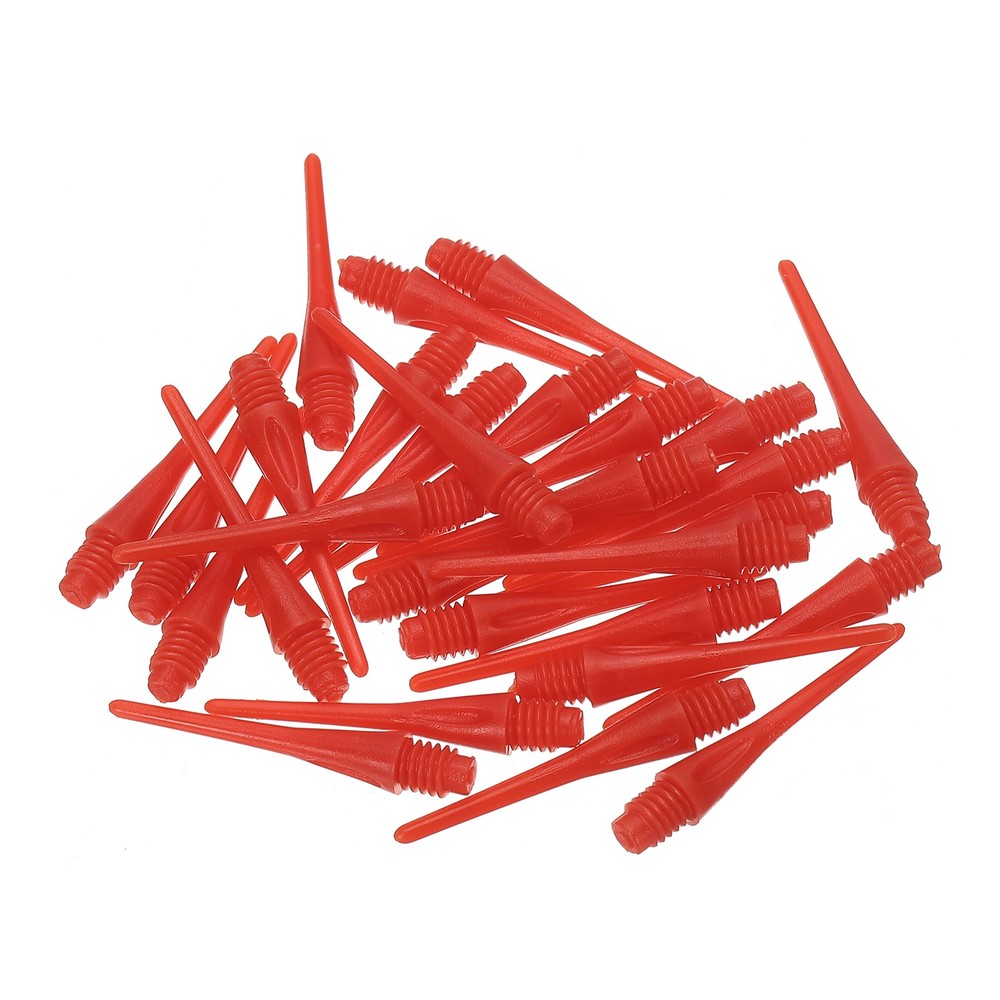 30Pcs 2BA Thread Plastic Soft Tip Dart Points Replacement Accessories, Red