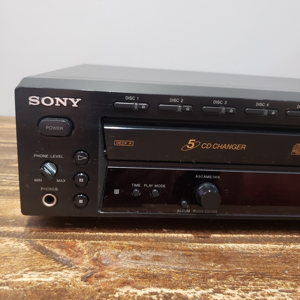 Sony 5 Disc Cd Changer Recorder Combo RCD-W500C Black Tested