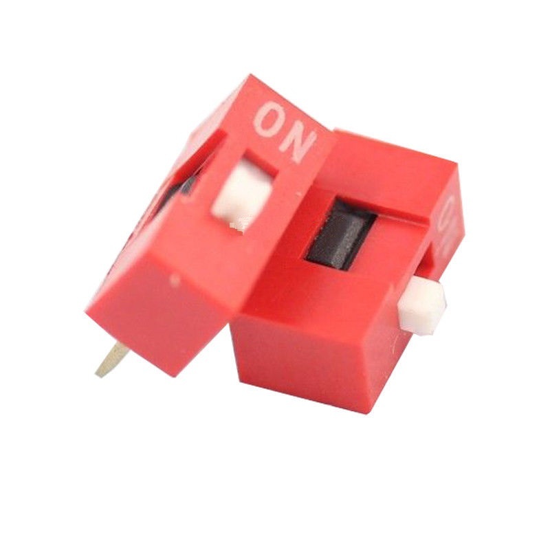 12Pcs Slide Type Switch Module 1-Bit 2.54mm 1 Position Way DIP Red Pitch