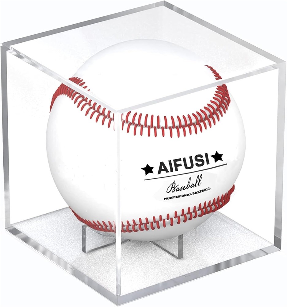 Stackable 2 Pack Baseball Display Cases - UV Protection for Autographed Balls
