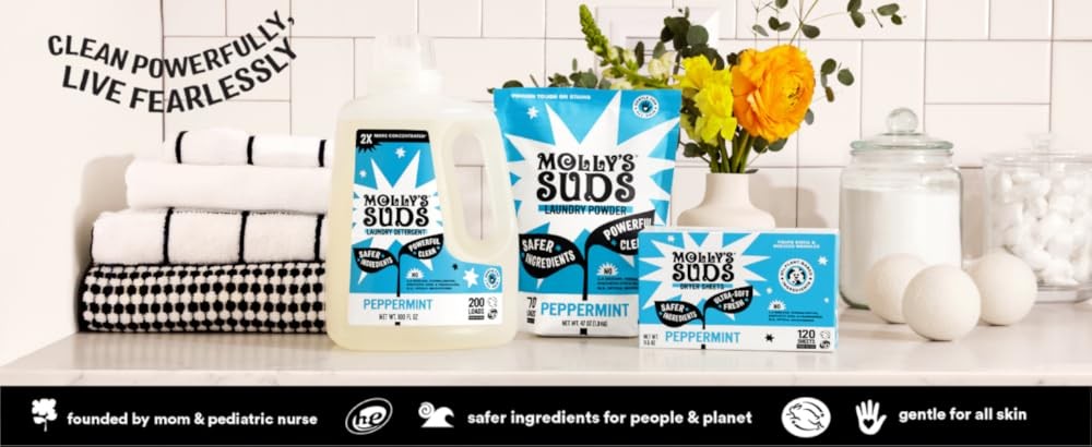M's Suds Fabric Softener Dryer Sheets for Sensitive Skin | Plant-Based