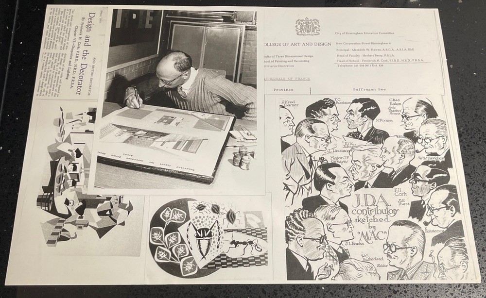 Frederick H Cork Original 1950’s interior architectural design Pattern Turkish