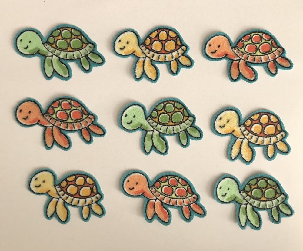 Baby Turtles - Iron On Fabric Appliques