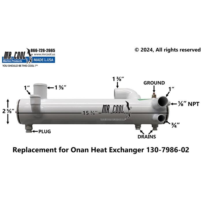 130-7986-02 Onan Heat Exchange