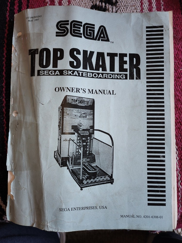Top Skater Arcade Manual Sega