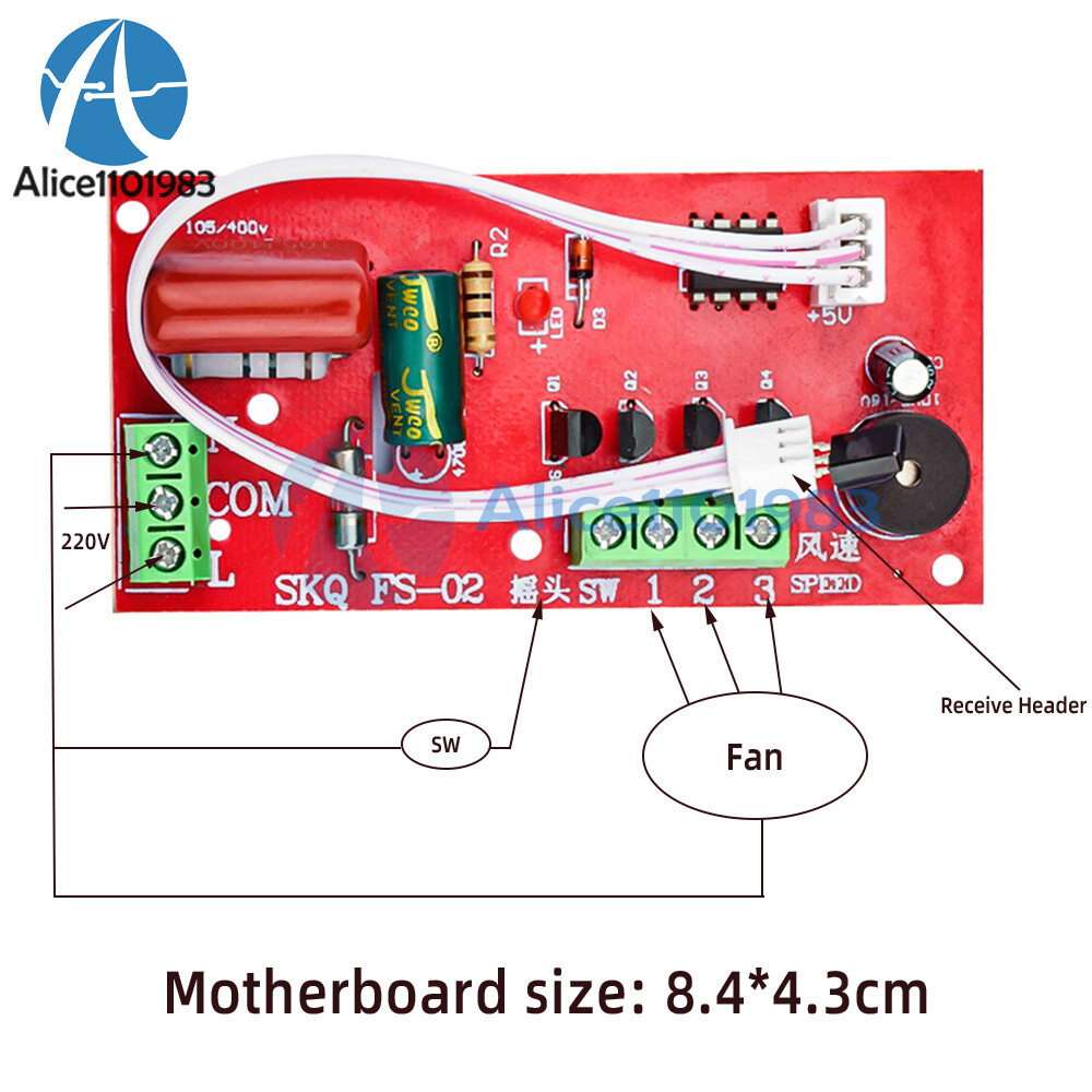 Electric Fan Modified IR Remote Control board Circuit board Control Motherboard