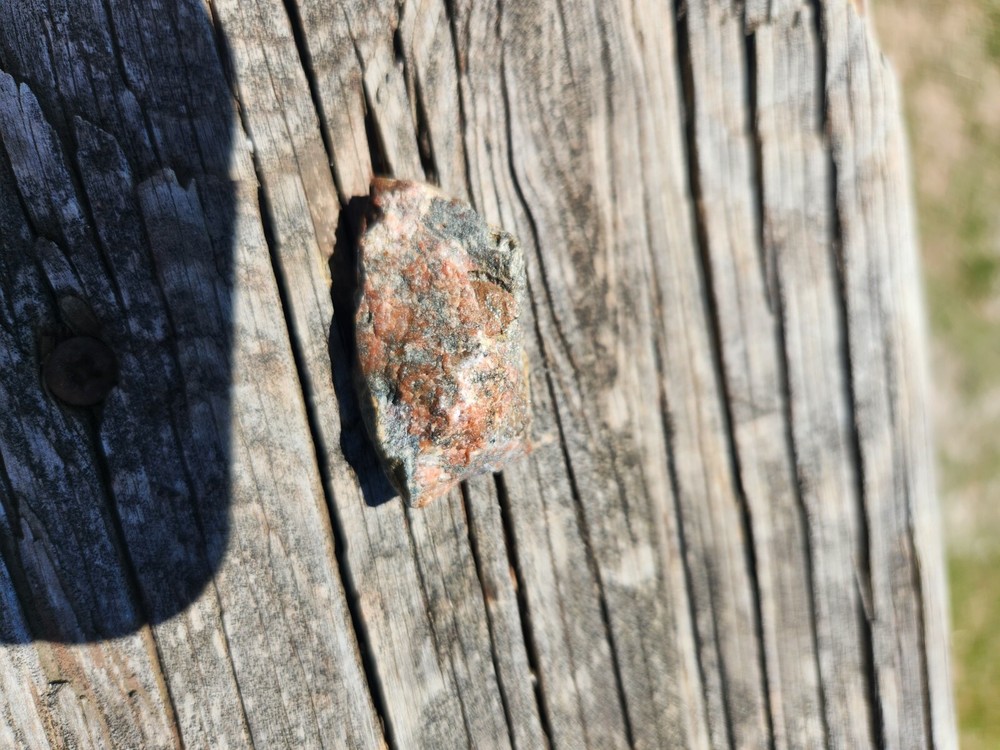 Granite gold rock specimen