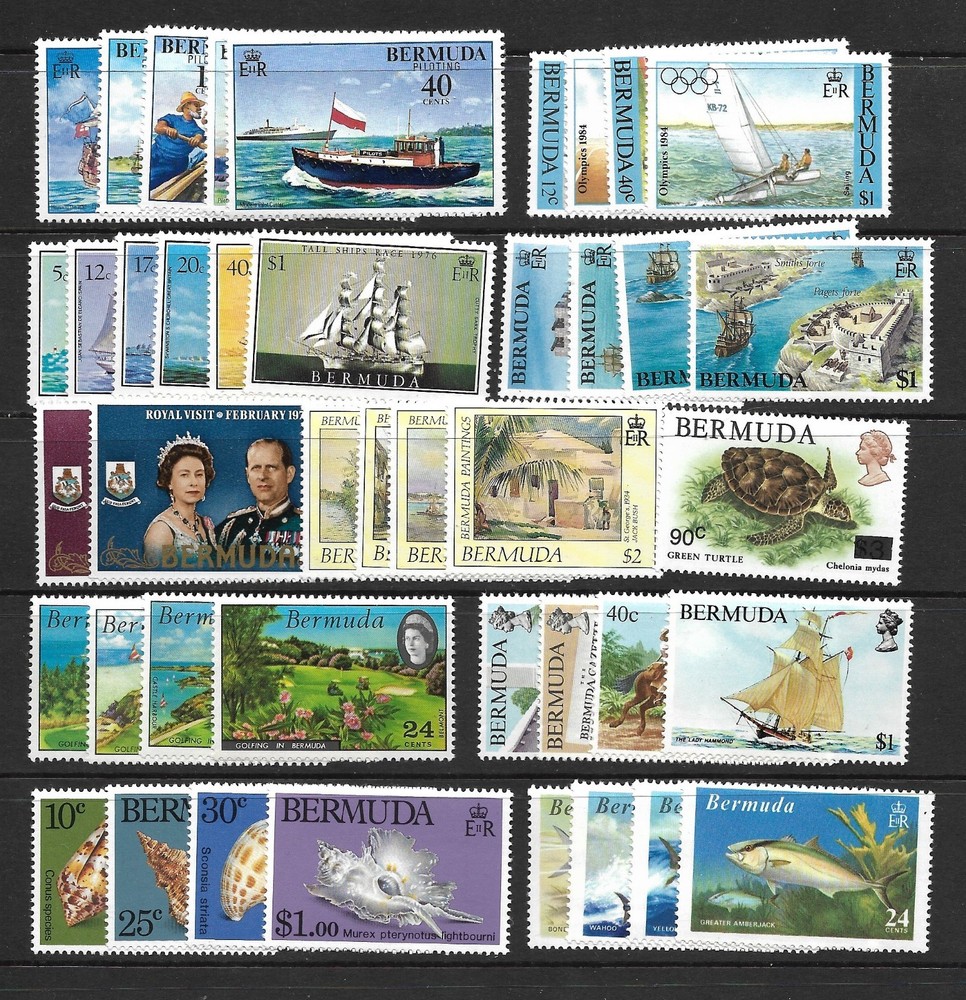 BERMUDA QEII 32 SETS VF MNH MINT NEVER HINGED - 3 SCANS.