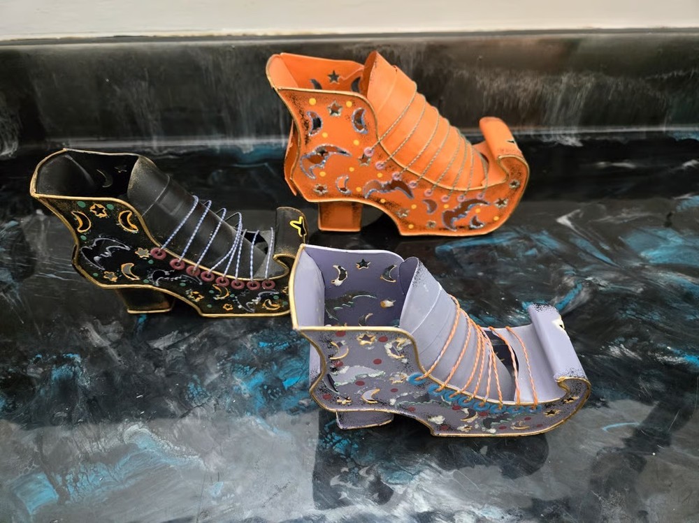 Halloween boot candle holders