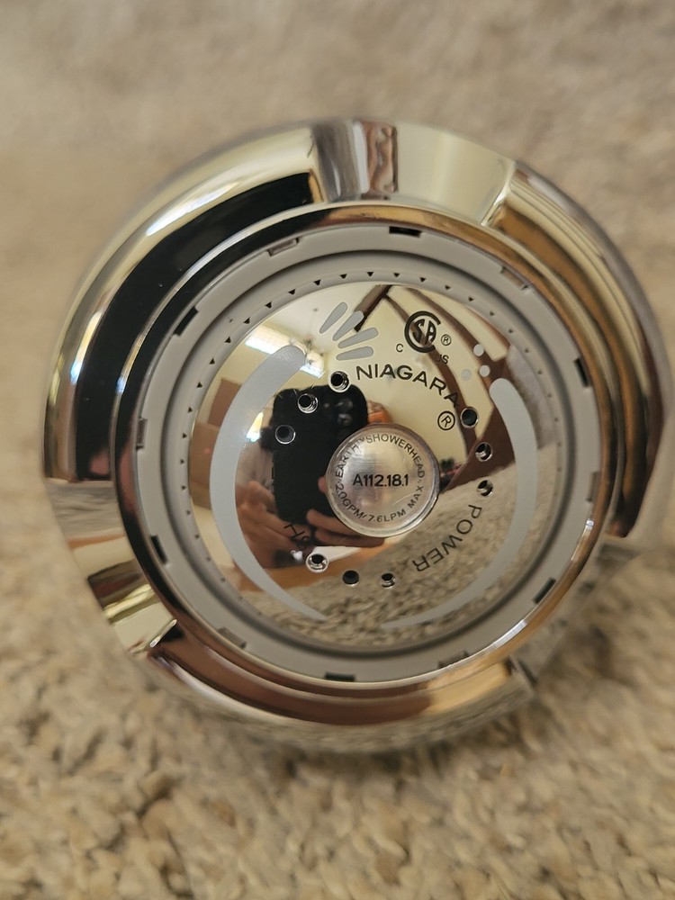 NEW - Niagara Earth Low Flow Power CHROME Showerhead N2917CH