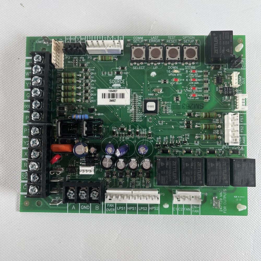 YORK EVCON Source 1 354927 Control Circuit Board 1354927
