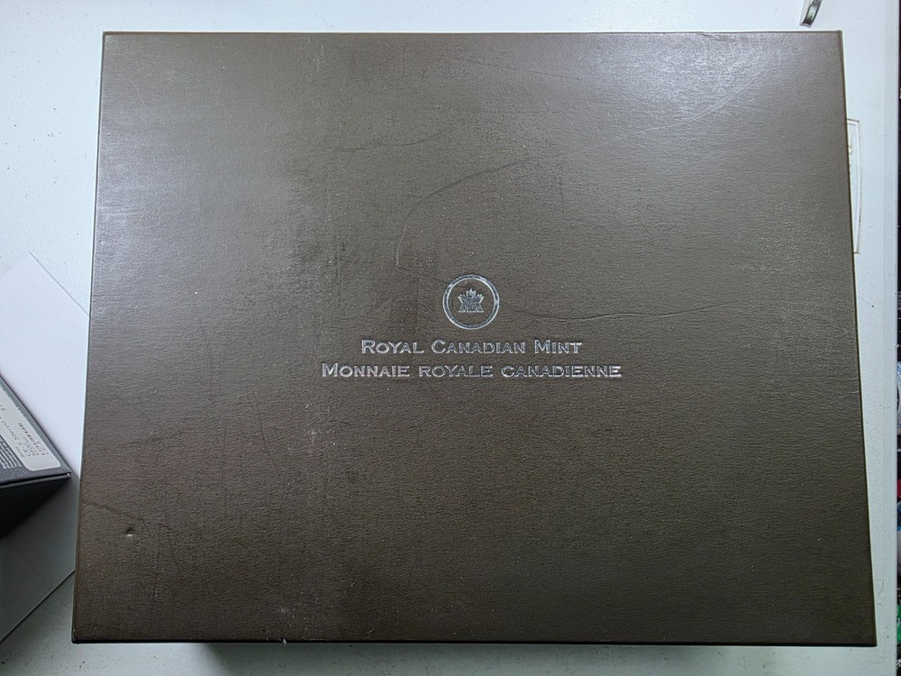 Empty 2010-2021 Silver $15 Lunar Lotus 12-Year Display Case with Box