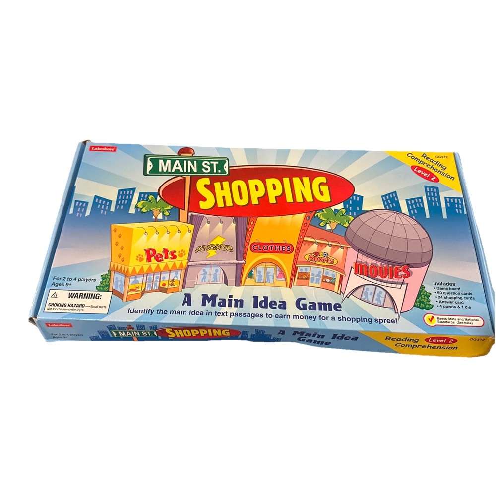 Main St Shopping Lakeshore Educational Board Game Reading Comp Level 2
