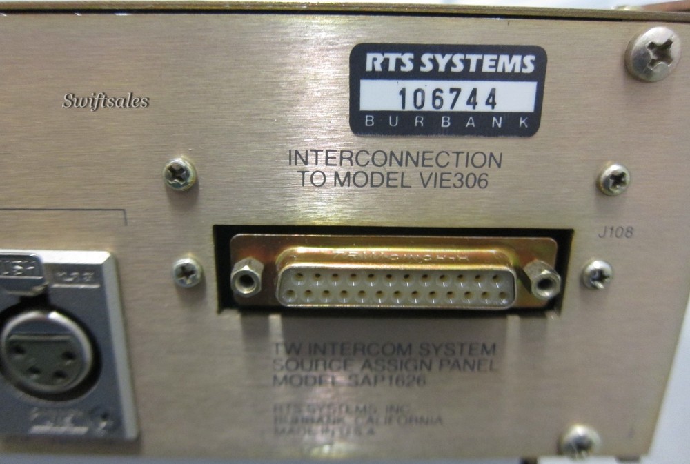 RTS Systems / Telex - SAP-1626 Source Assign Panel - Cleaned & Working - #1
