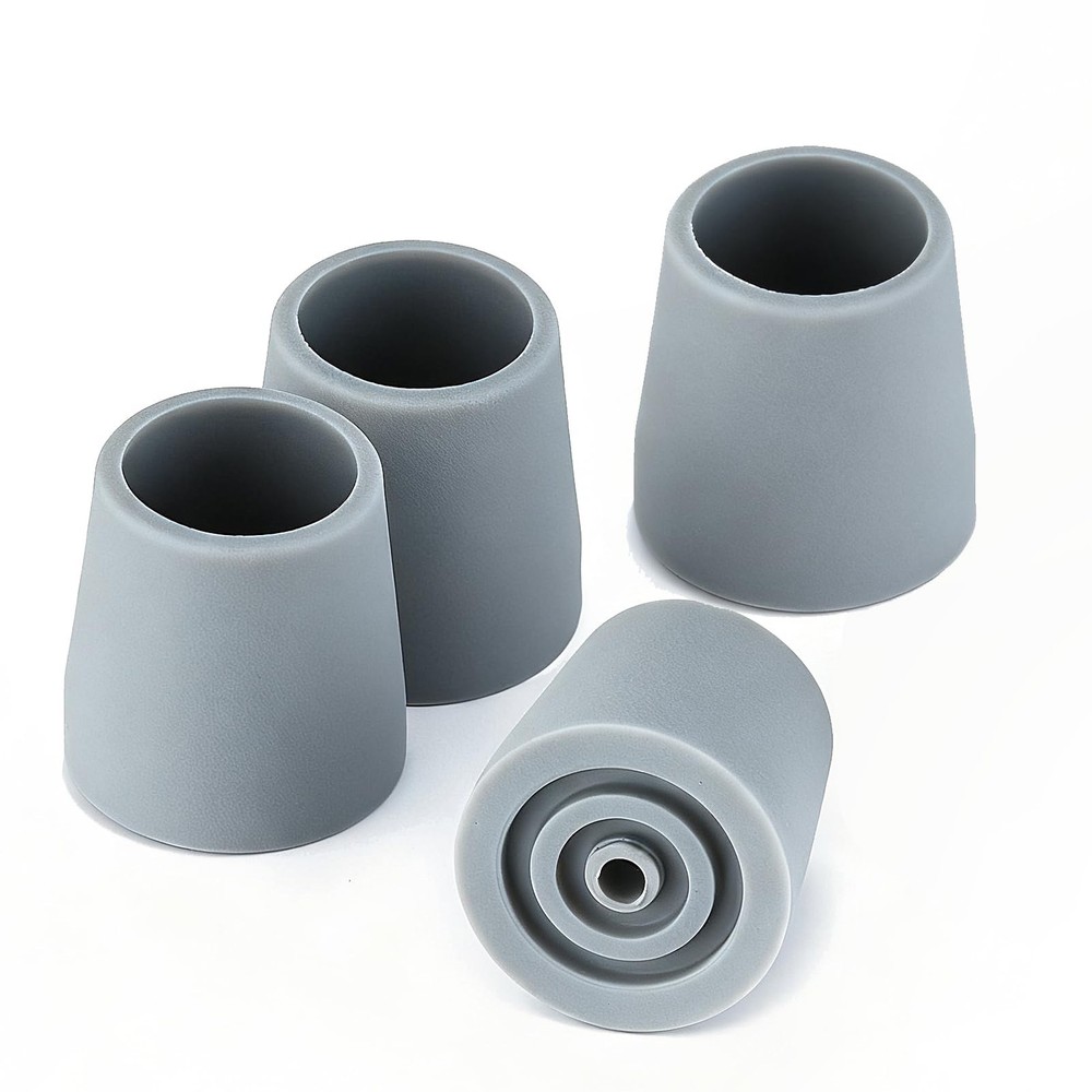 Rubber 4 pcs Walker Tips 1 1/8'' Heavy Duty, Tips for Walkers, Commodes, Show...