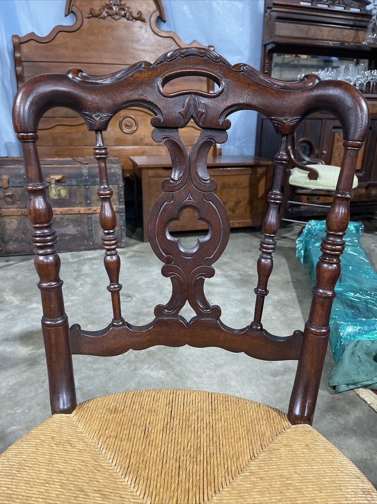 19th Century Saber Leg Rush Seat