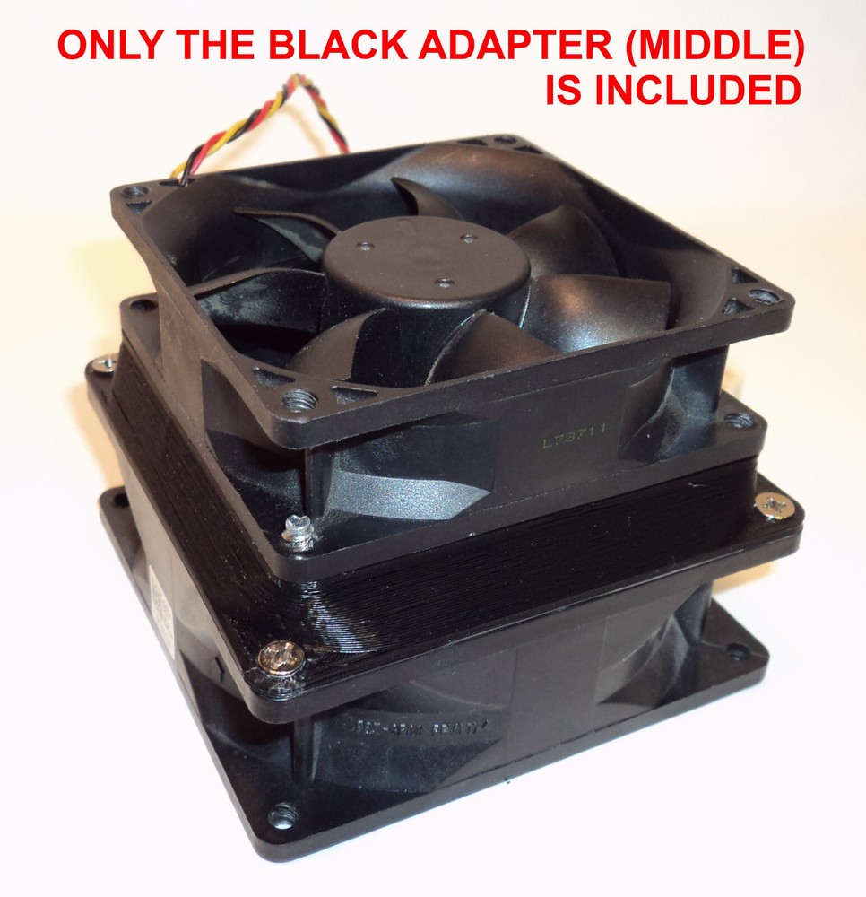 92mm to 80mm CENTERED OFFSET Computer Fan Adapter Converter Change Mounting PC