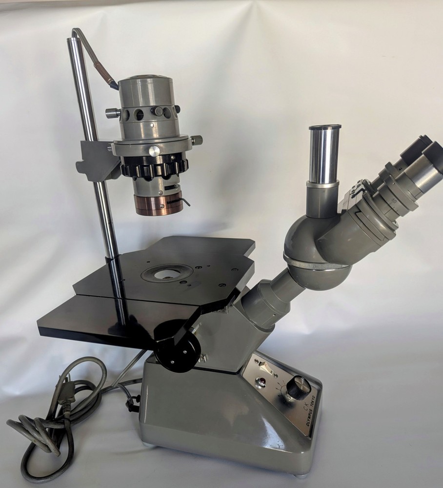 Olympus Tokyo CK Binocular Inverted Microscope w/ Light Source & Manual