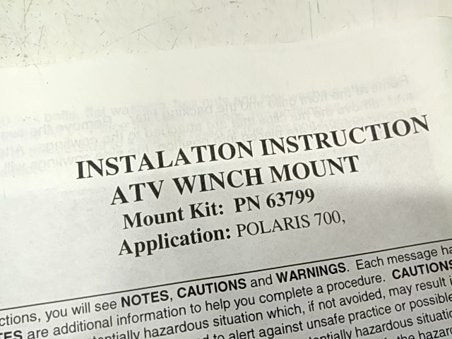 ATV Winch Mount - ---- Polaris NOS