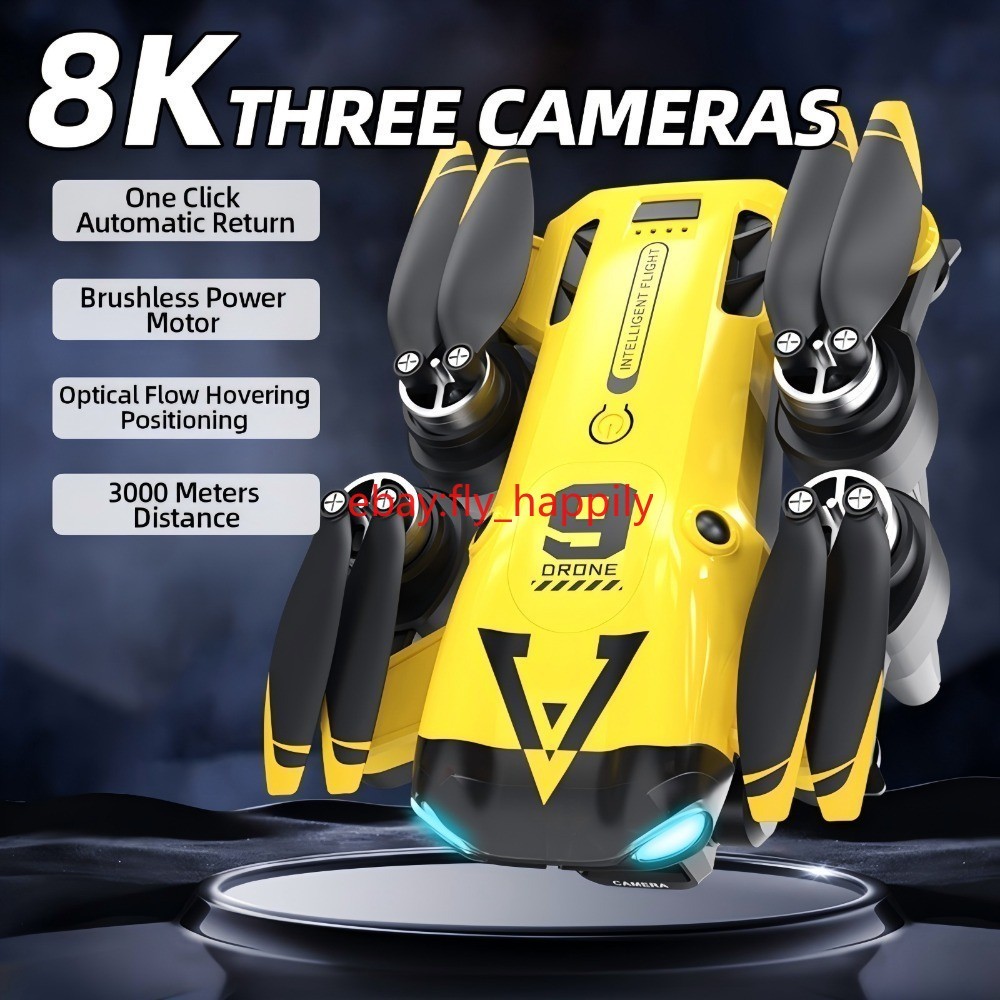 8K Dual Camera Drone Long Flight Control One-Key Return FPV Gift