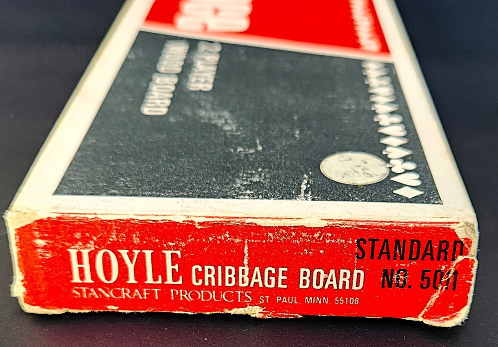 Hoyle Official Cribbage 2 Player Wood Board COMPLETE (#5011) [VHTF] (EUC)