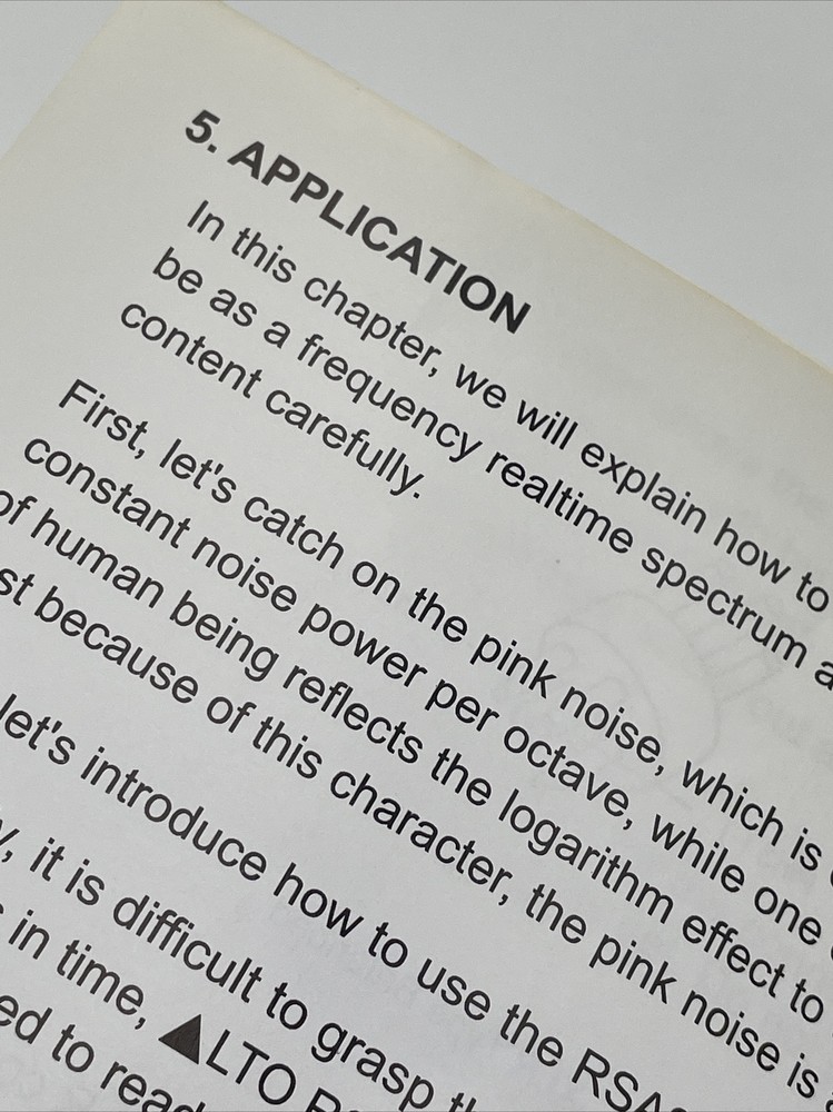 Alto RSA 27 Realtime Analyzer RTA Owners Manual Book User Guide