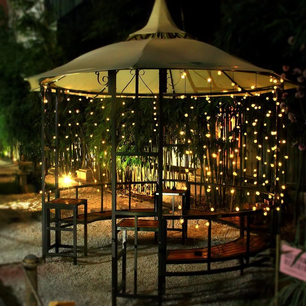 Solar String Lights Outdoor, 36Ft 60 LED Globe String Lights, Waterproof Crystal