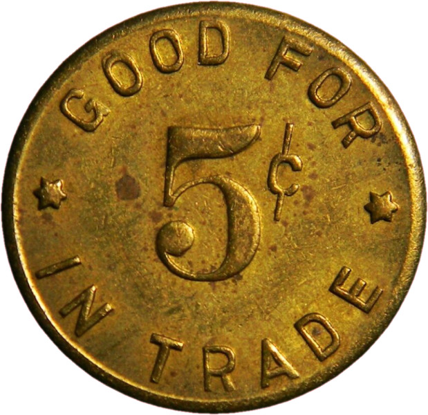 P - I 5¢ Maverick Token (0415)
