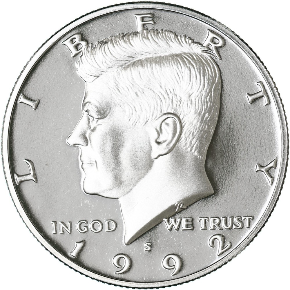 1992 S Kennedy Half Dollar Gem DCam Proof CN-Clad