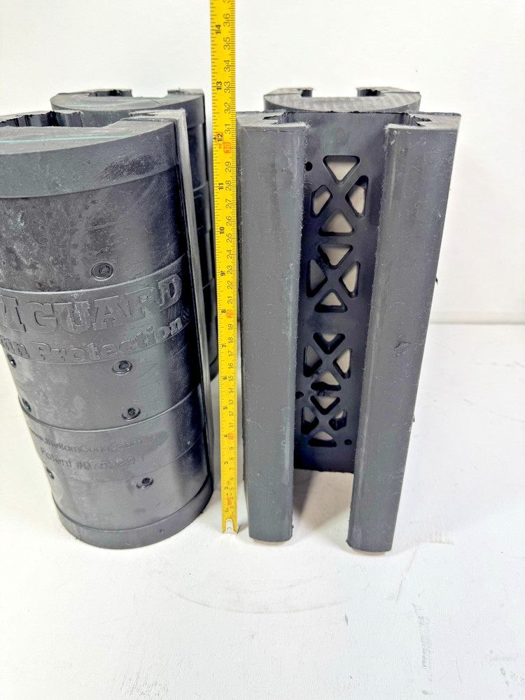 4-PACK RAMGUARD PALLET RACK BUMPER GUARD COLUMN PROTECTOR HEAVY DUTY RUBBER