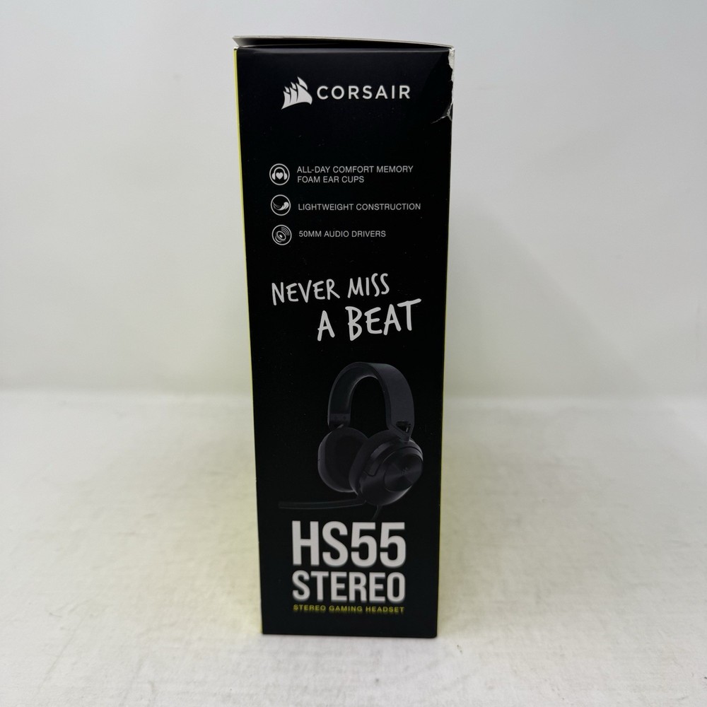 CORSAIR HS55 Stereo Gaming Wired Headset, Multi-Platform Compatible, NEW SEALED
