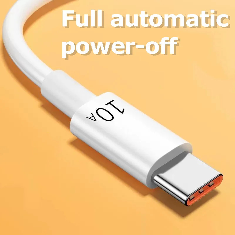 Type C to USB-A White Charging Cord Quick Fast Charging & Data Cable for Android