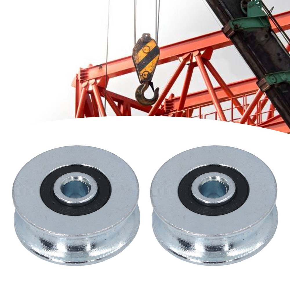 2 Pcs Pulley Rolling Wheel High Strength Load Bearing For Heavy Objects Premium