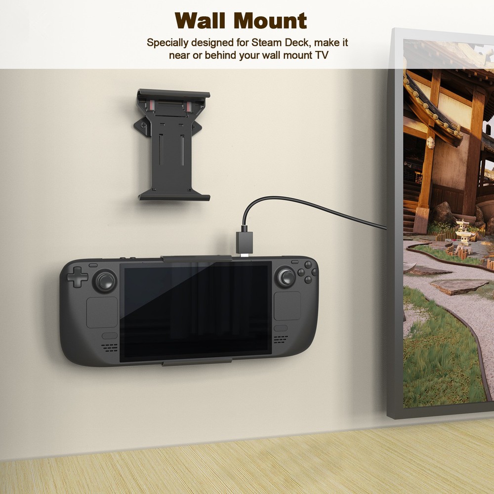 Foldable Console Desktop Stand Mount Wall-Mounted Storage Bracket For Steam Deck