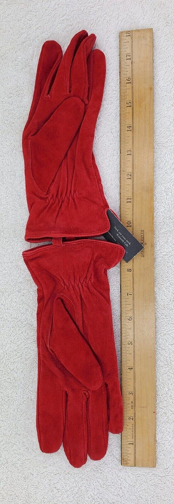 NWT Kenneth Cole Red Suede Gloves - Size M