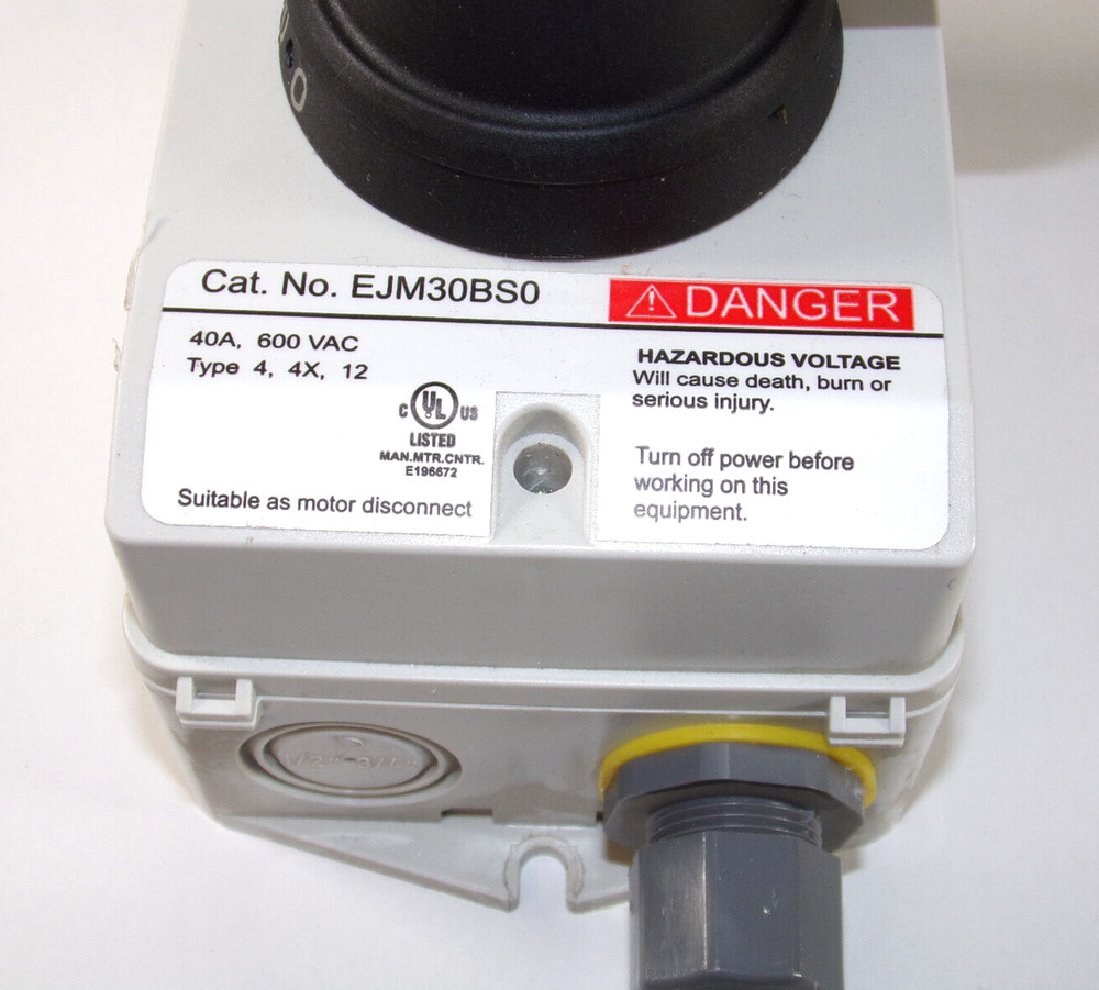 New, unused Mersen EJM30BS0 Disconnect Switch, 40A, 600VAC