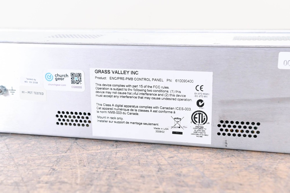 Grass Valley ENC/PRE-PMB Multi-Bus Control Panel CG00555
