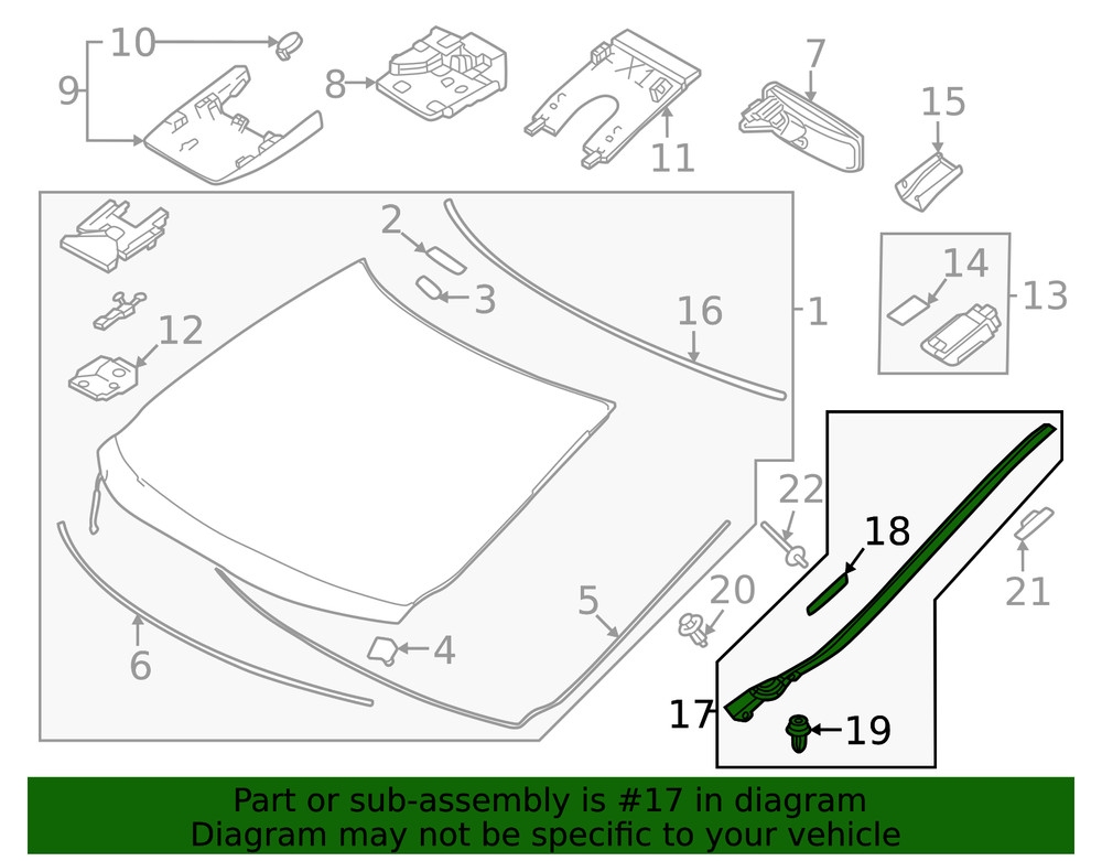 Genuine Lexus Windshield Molding 75536-0E100