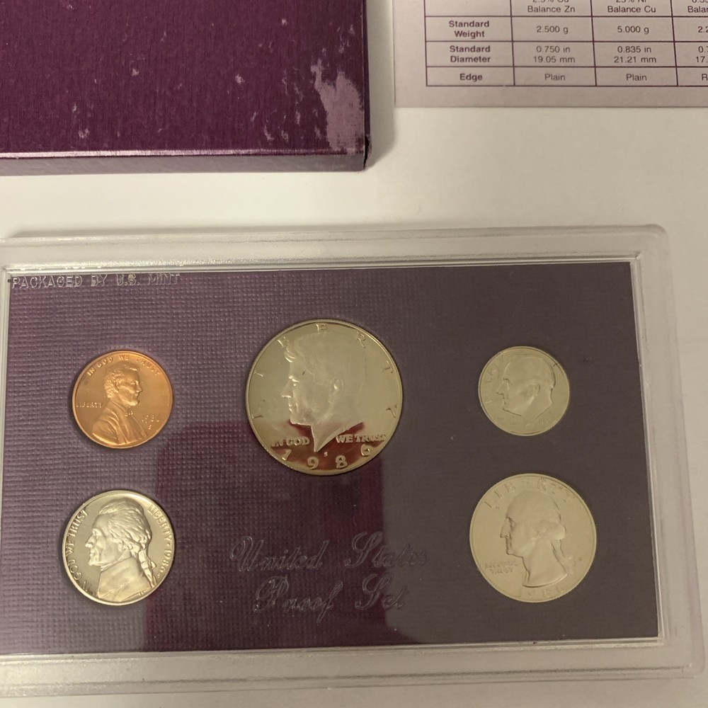 1986 United States Mint Proof Set